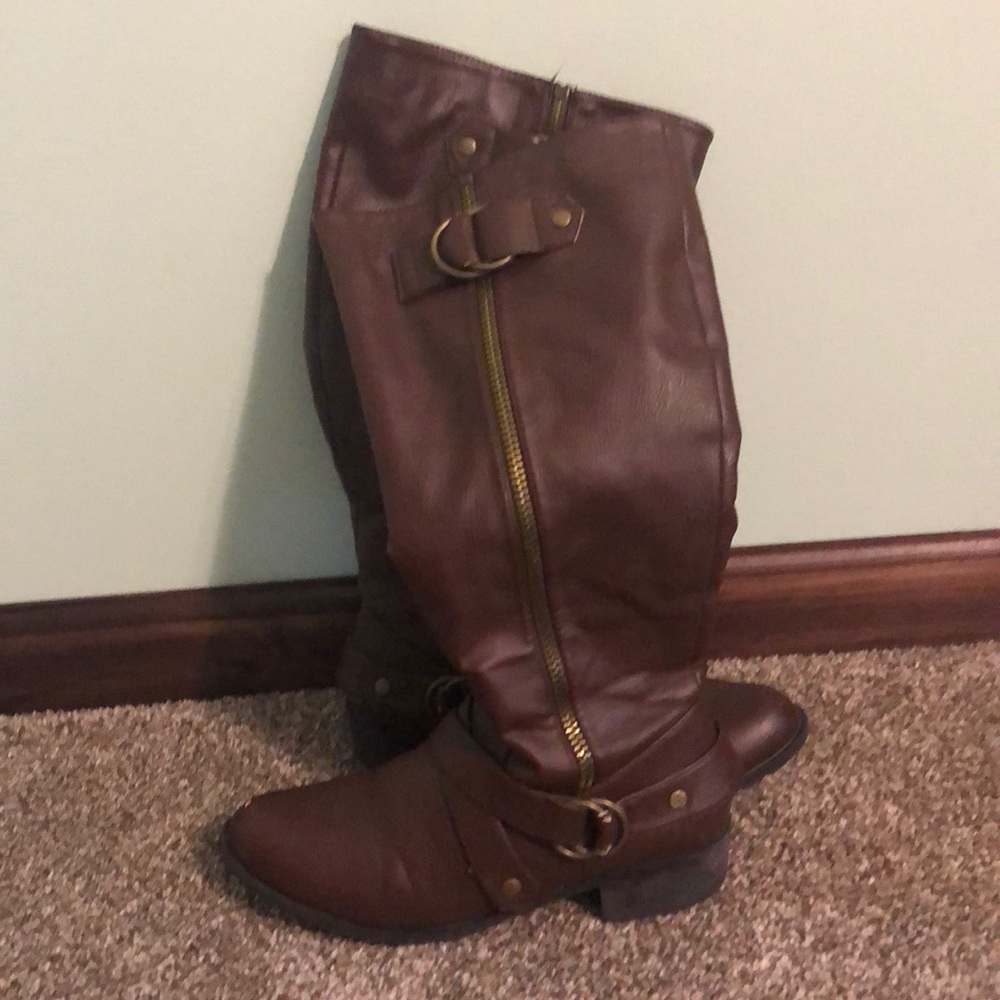 Brown Moto boots